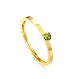 Simple plain ring with multi-color zirconia