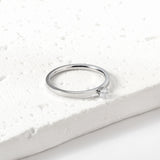Simple plain ring with multi-color zirconia