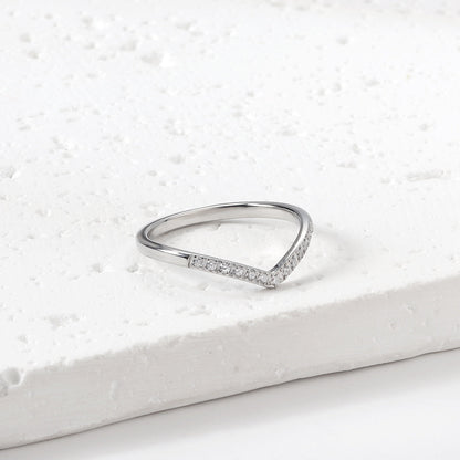 Fashion new micro-set zirconia ring heart shaped with light luxury temperament ring asonjewelry