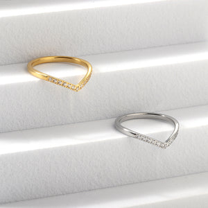 Fashion new micro-set zirconia ring heart shaped with light luxury temperament ring