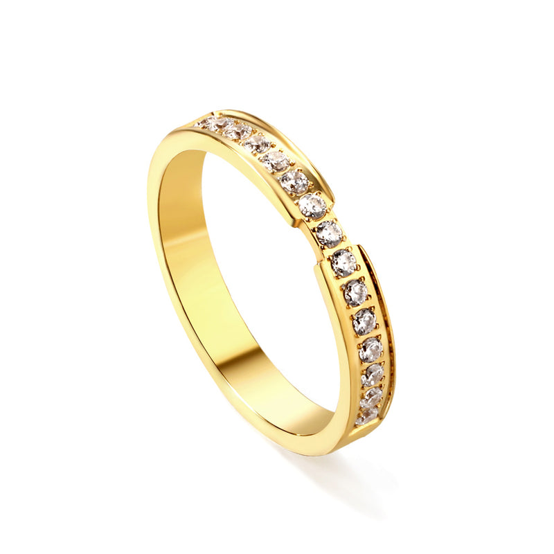 Anillos chapados en oro de 18 quilates, el último diseño de anillo de oro.