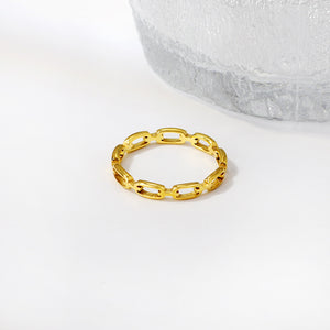 ASON Polished Minimalist Multiple Oval Ring