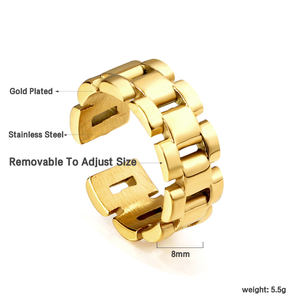 ASON Polished Watch Bracelet Ring asonjewelry