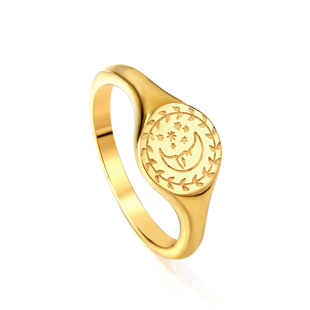ASON Religion Moon Image Ring asonjewelry
