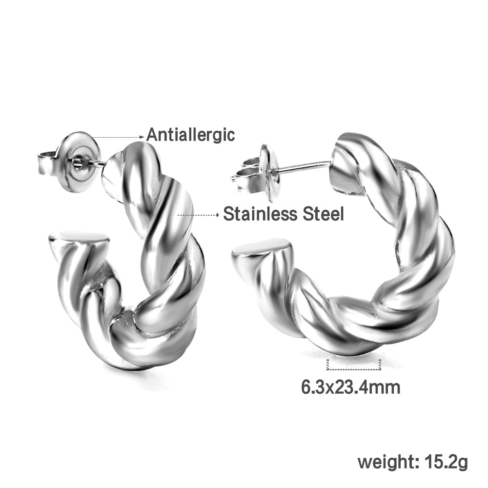 Open semicircle ear buckle 6.5*23mm asonjewelry