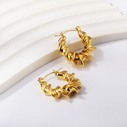 Open half-round earring clasp 8.5*24mm asonjewelry