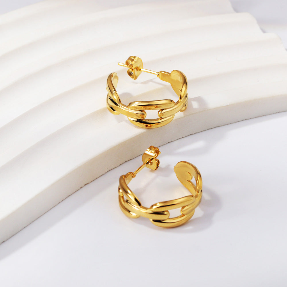 Open half round ear buckle 8*20mm asonjewelry