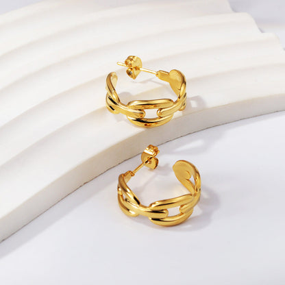 Open half round ear buckle 8*20mm asonjewelry