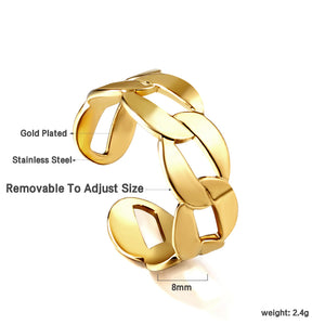 Stainless steel ring simple colorless open finger ring wholesale