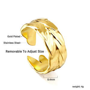 Explosive vintage geometric casting ring ring stainless steel colorfast jewelry wholesale