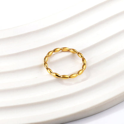 New oil pressure stainless steel bamboo ring for women stainless steel jewelry factory asonjewelry