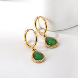 Boucles d'oreilles pendantes rondes 1,5x13,5 mm avec zircone blanche