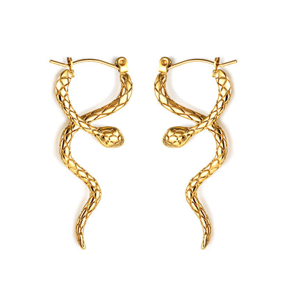 Snake Earrings Gold asonjewelry