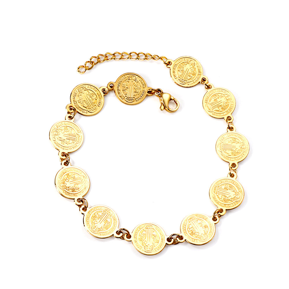 11 round with portrait charm bracelet asonjewelry