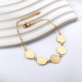 5 Round with Portrait Charm Bracelet 19+3cm