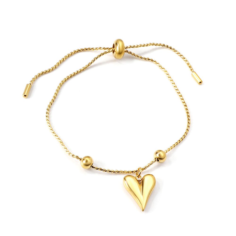 Heart-shaped charm bracelet asonjewelry