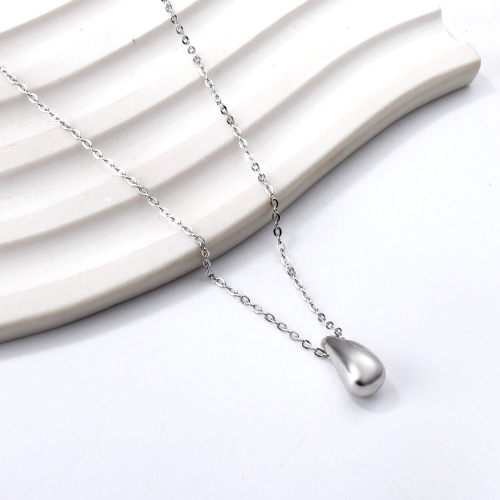 Water drop pendant necklace 40+5cm asonjewelry