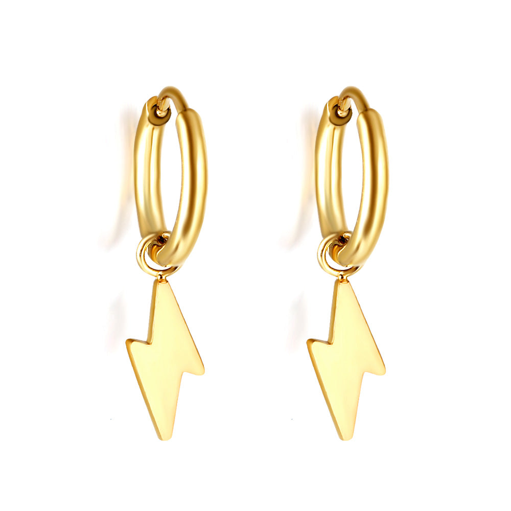 1.6x11mm Round & Lightning Earrings Dangle asonjewelry