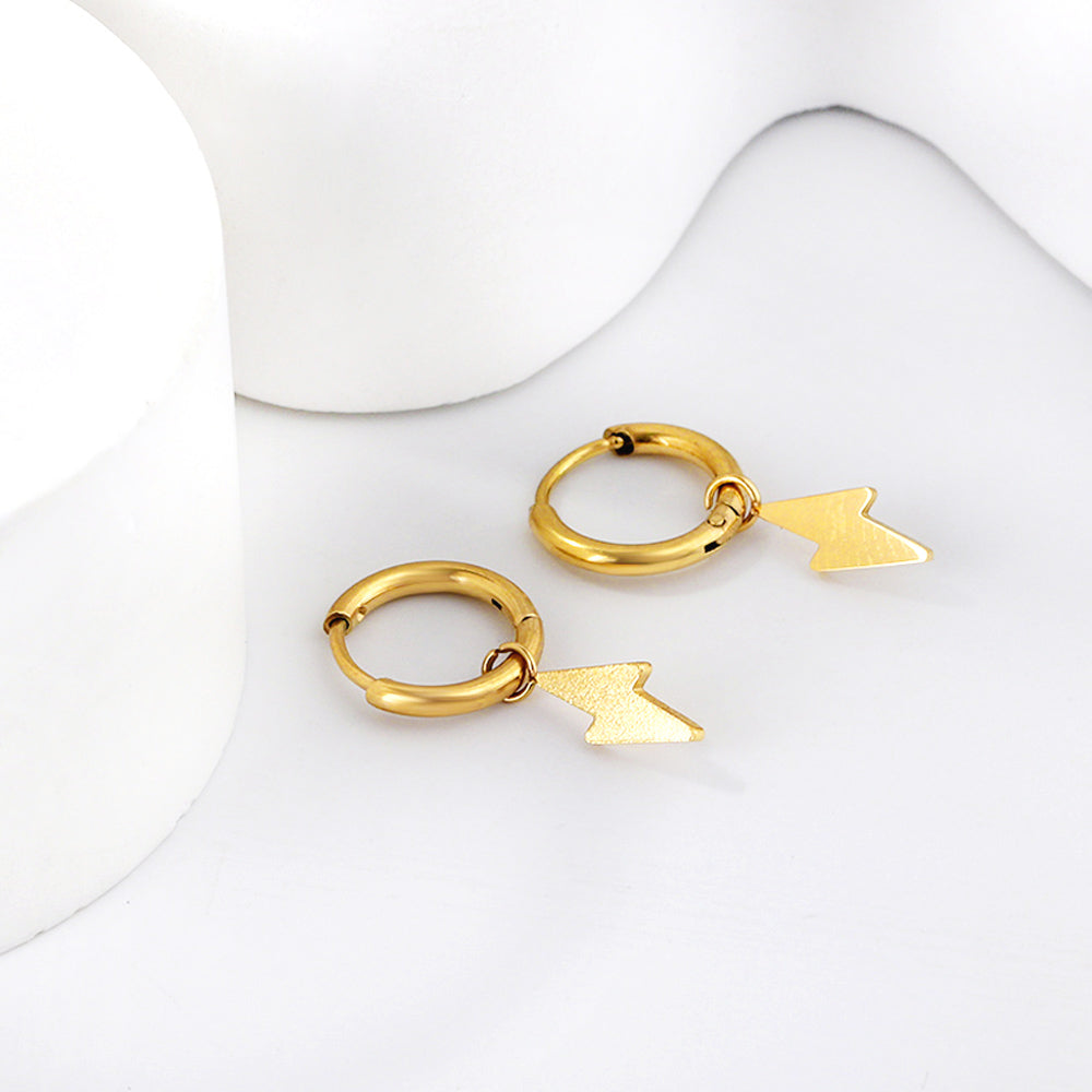 1.6x11mm Round & Lightning Earrings Dangle asonjewelry