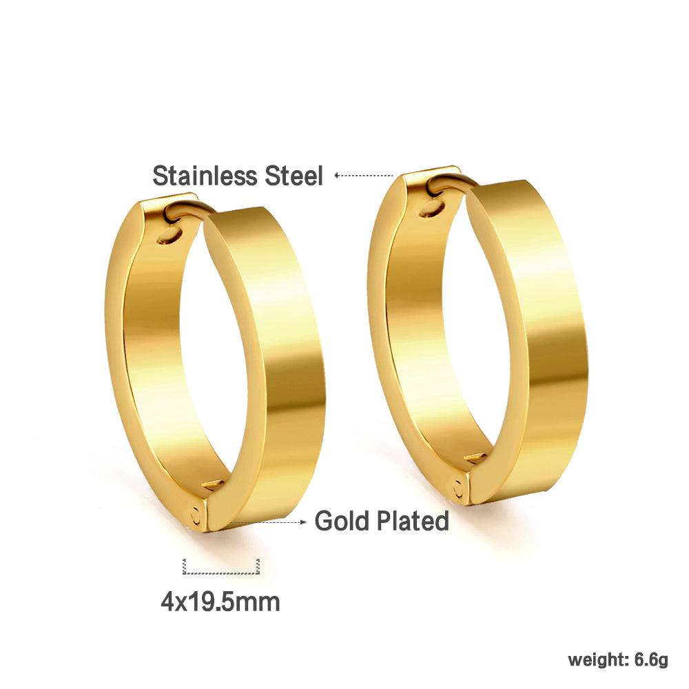 Gold flat ear clasp 4*20mm asonjewelry