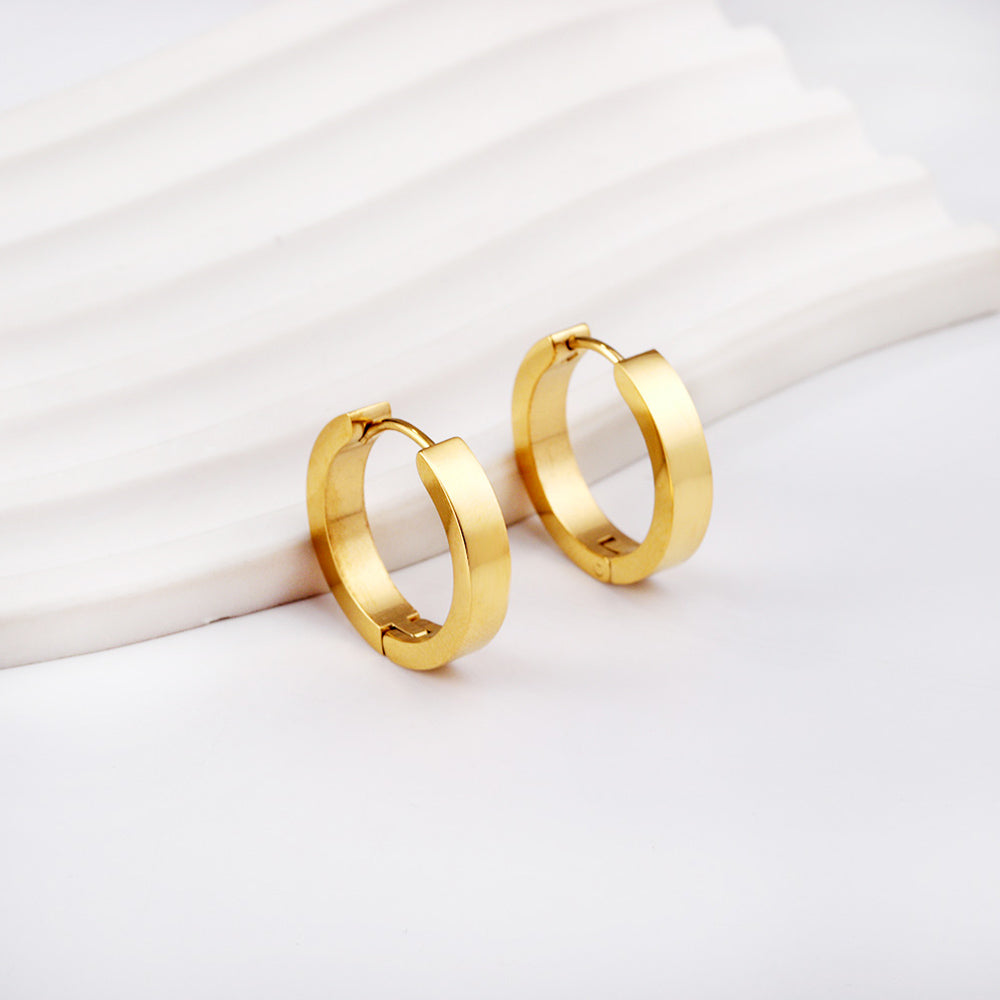 Gold flat ear clasp 4*20mm asonjewelry