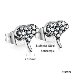 Gold fan leaf cut earrings with diamonds