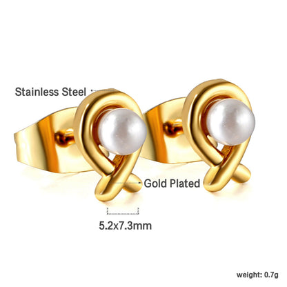 Fish cut earrings with white pearls asonjewelry