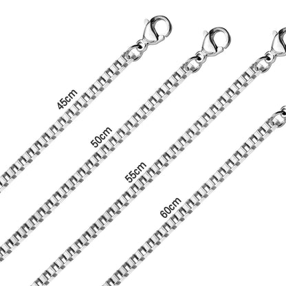 ASON 10pcs / 2mm*45~60cm square box with chain asonjewelry