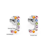 12 pairs Steel/Gold Monogram Screwback Earrings A-Z