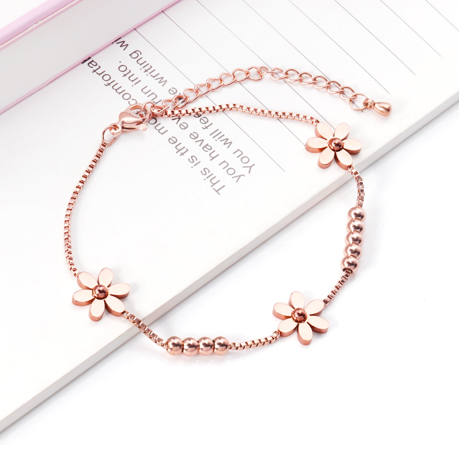 Rose Gold Accessories Soft Bracelet 22+5cm asonjewelry