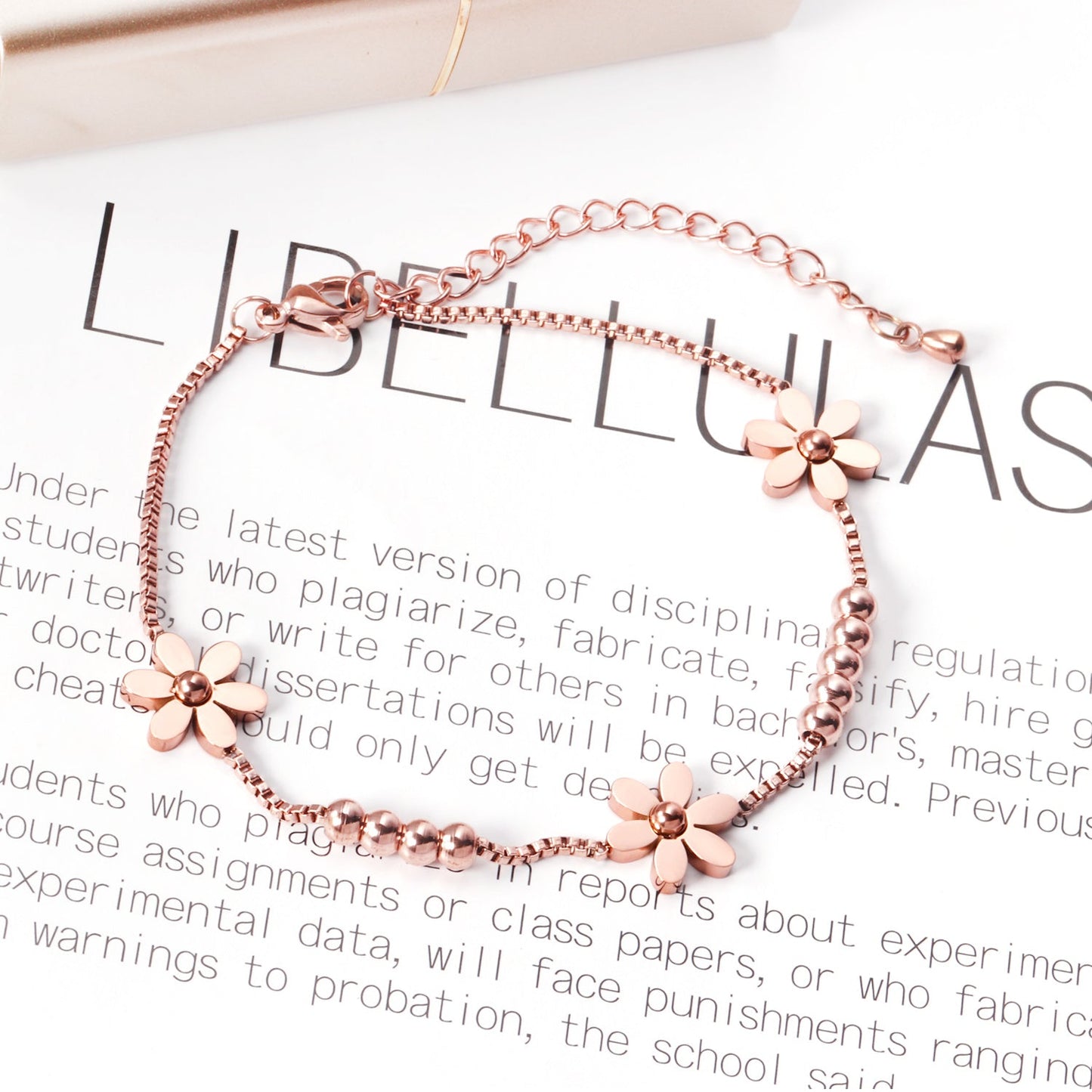 Rose Gold Accessories Soft Bracelet 22+5cm asonjewelry