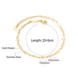 Multiple crosses anklet 23+5cm gold color