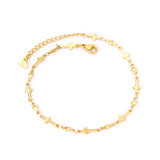 Multiple crosses anklet 23+5cm gold color