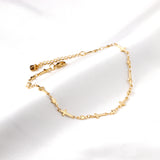 Multiple crosses anklet 23+5cm gold color