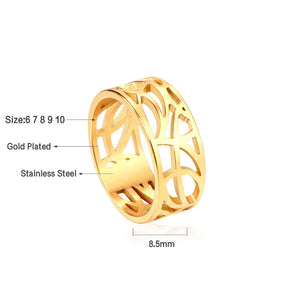 Factory direct supply hot sale stainless steel half skeleton ring