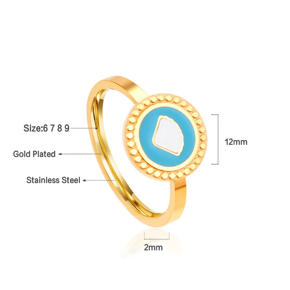 Cartoon children's ring colorful oil drop hollow finger ring asonjewelry