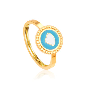 Cartoon children's ring colorful oil drop hollow finger ring