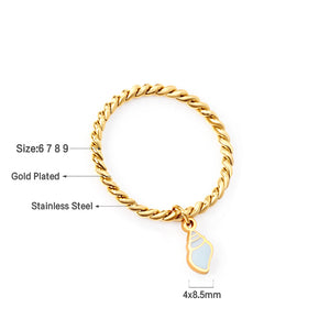 Hot sale stainless steel jewelry simple and fashionable very fine vein ring 1.5mm twisted twist ring manufacturers