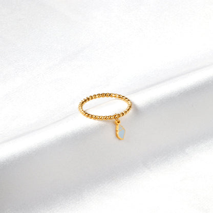 Hot sale stainless steel jewelry simple and fashionable very fine vein ring 1.5mm twisted twist ring manufacturers asonjewelry