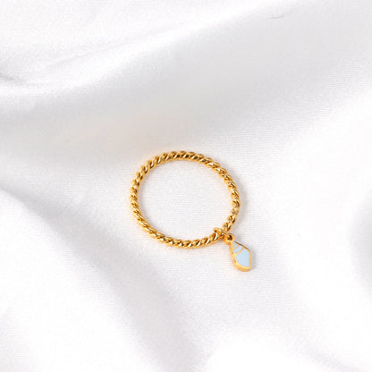 Hot sale stainless steel jewelry simple and fashionable very fine vein ring 1.5mm twisted twist ring manufacturers asonjewelry