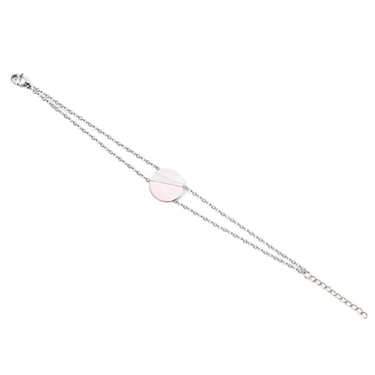 14K Gold & Steel Accessory Soft Bracelet 17+3cm asonjewelry