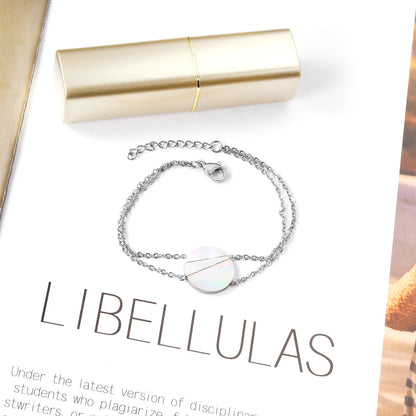 14K Gold & Steel Accessory Soft Bracelet 17+3cm asonjewelry