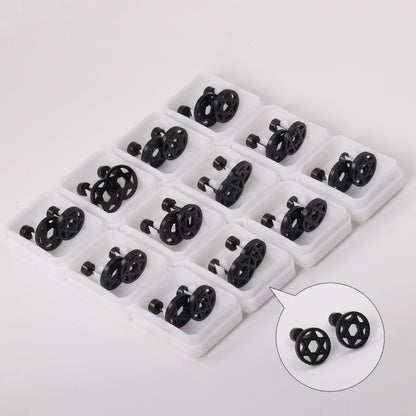 12 pairs steel/gold/black screw-in stud earrings without diamonds asonjewelry