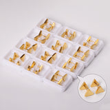 12 pairs 8mm steel color/gold/black triangle screw plugs