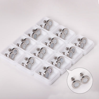 12 pairs 6mm/10mm/golden steel colored cylindrical white/black shell screw plugs asonjewelry