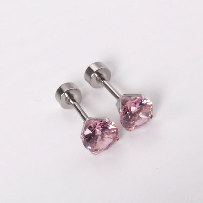 12 pairs 3mm/5mm/6mm gold/steel four-grip round mixing screw plugs asonjewelry