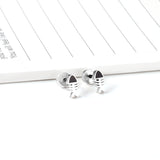 12 pairs Snapped Earplug Fishbone Stud Earrings Steel/Gold