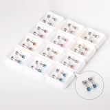 12 pairs 3mm/4mm steel/gold square four colors drilling screw plugs