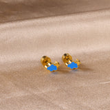 12 pairs Snapped Earbuds Cloud Studs Steel/Gold