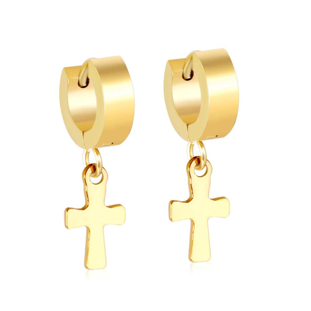 4*12mm Flat Clasp 7*12mm Cross Earrings asonjewelry